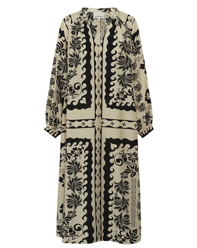 Gossia - MagnyGO Kjole - Black Creme Print